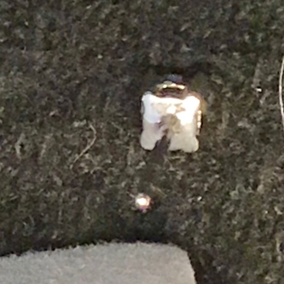 10KT WHITE GOLD & 1/4 CTW BLACK DIAMOND EARRINGS  CHILD SIZE - Picture 4 of 8